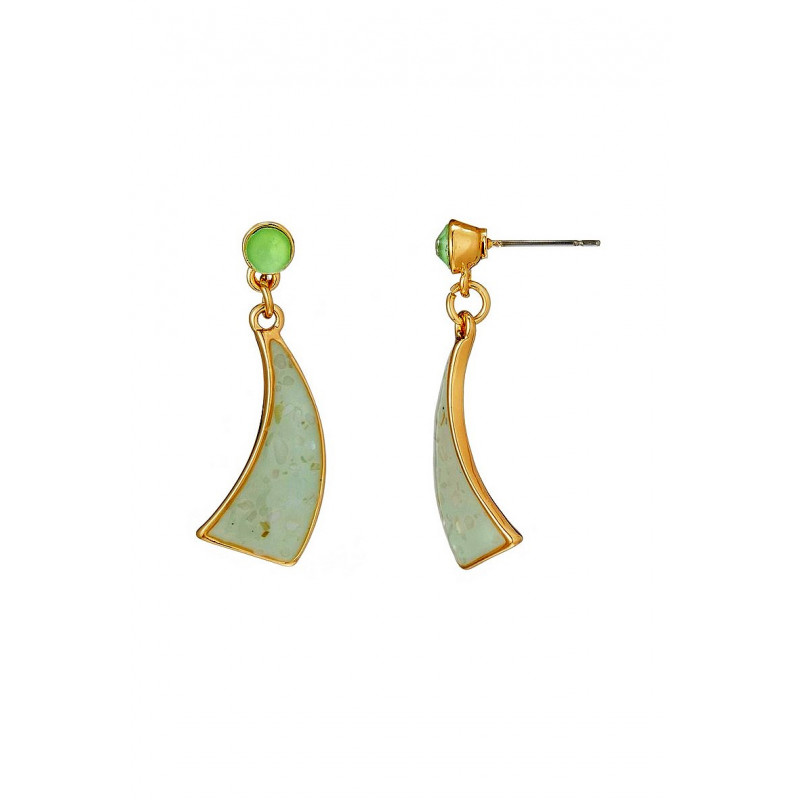 Boustane - Boucle d'oreille tige Verte
