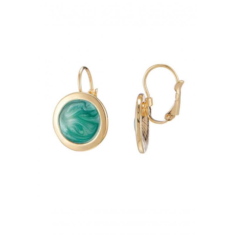 Bastienne - Boucle d'oreille dormeuse Verte