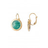 Bastienne - Boucle d'oreille dormeuse Verte