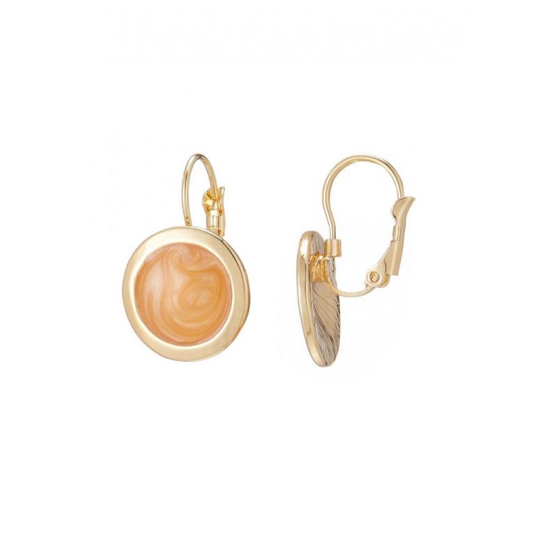 Bastienne - Boucle d'oreille dormeuse Orange