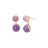 Boughia - Boucle d'oreille tige violette