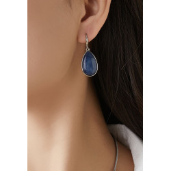 Baqira - Boucle d'oreille crochet Grise