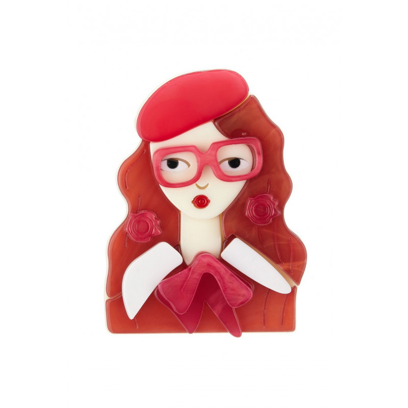 Rababe - Broche aimantée Rose