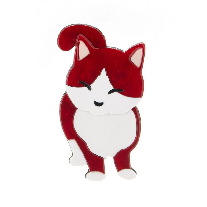 Raschelle - Broche aimantée Rouge