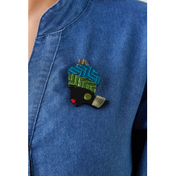 Reetaq - Broche aimantée Rouge