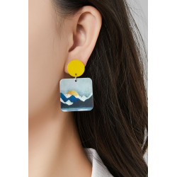 Fabricia - Boucle d'oreille clip Jaune