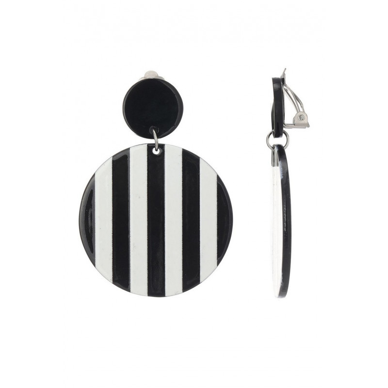 Fujiko - Boucle d'oreille clip Rayée