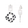 Funanya - Boucle d'oreille clip Noire