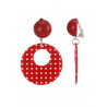 Florencia - Boucle d'oreille clip Rouge