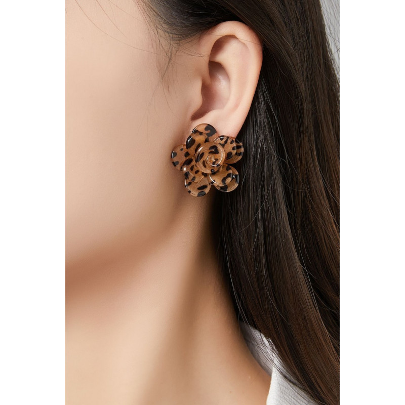 Keeva - Boucle d'oreille clip Léopard