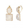 Fedelma - Boucle d'oreille clip Blanche