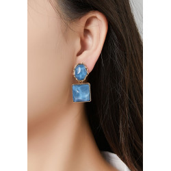 Fedelma - Boucle d'oreille clip Emeraude