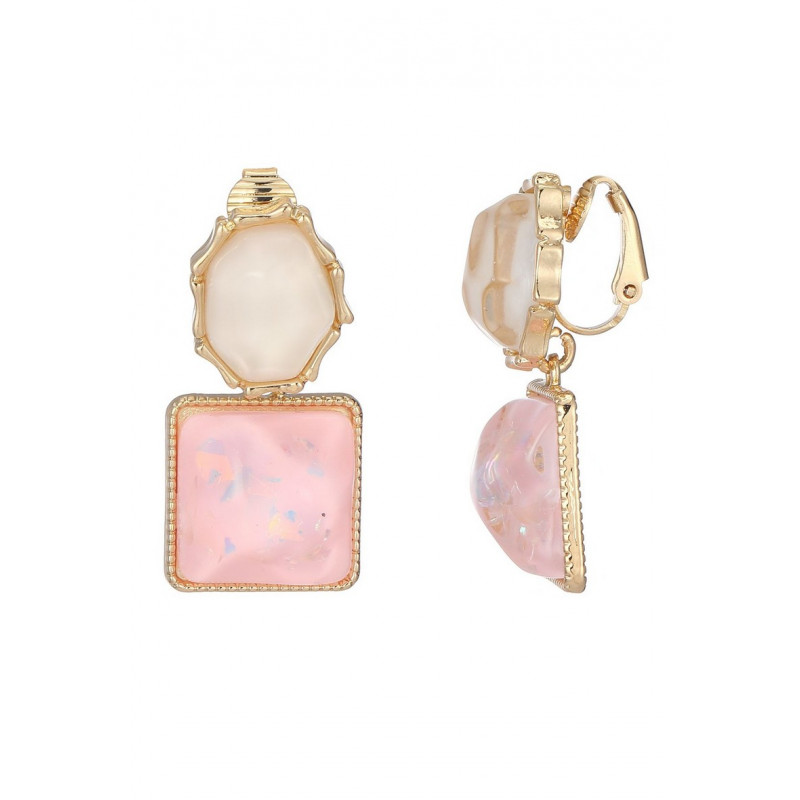 Fedelma - Boucle d'oreille clip Rose