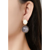 Fedelm - Boucle d'oreille clip Violette