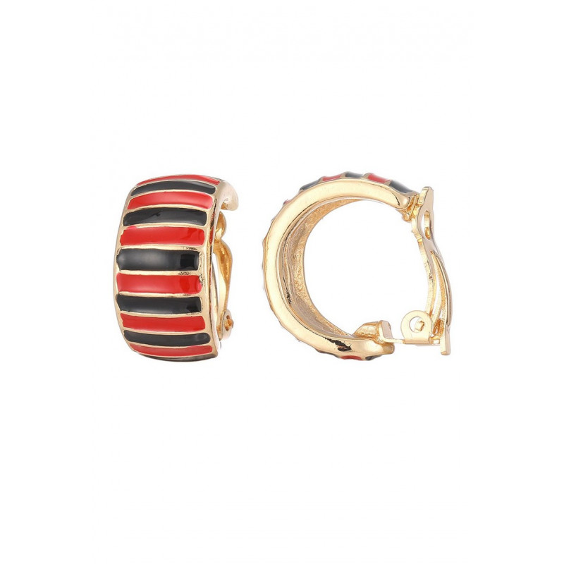 Felicidade - Boucle d'oreille clip Rouge