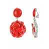 Filis - Boucle d'oreille clip Rouge