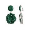 Filis - Boucle d'oreille clip Verte