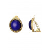 Zinovia - Boucle d'oreille clip Bleue