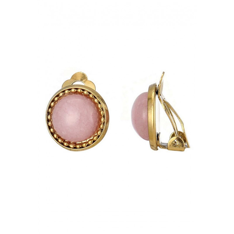 Zinovia - Boucle d'oreille clip Rose