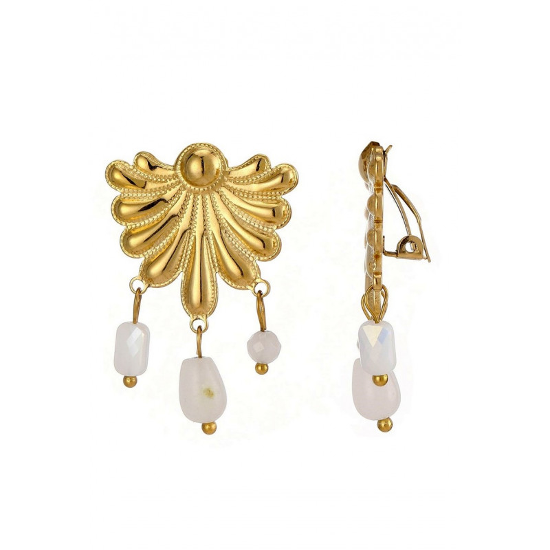 Zivit - Boucle d'oreille clip Blanche