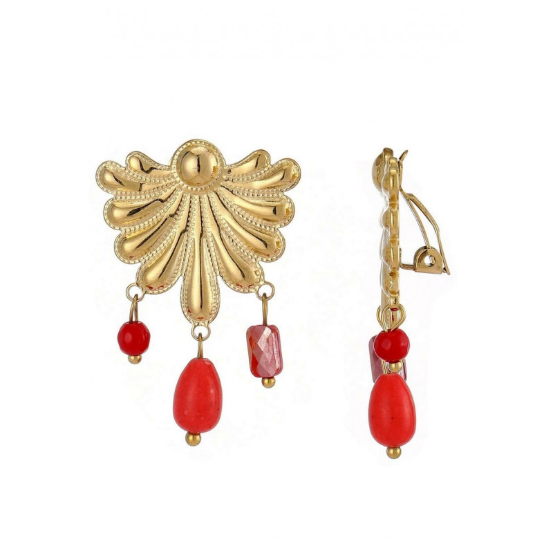 Zivit - Boucle d'oreille clip Rouge