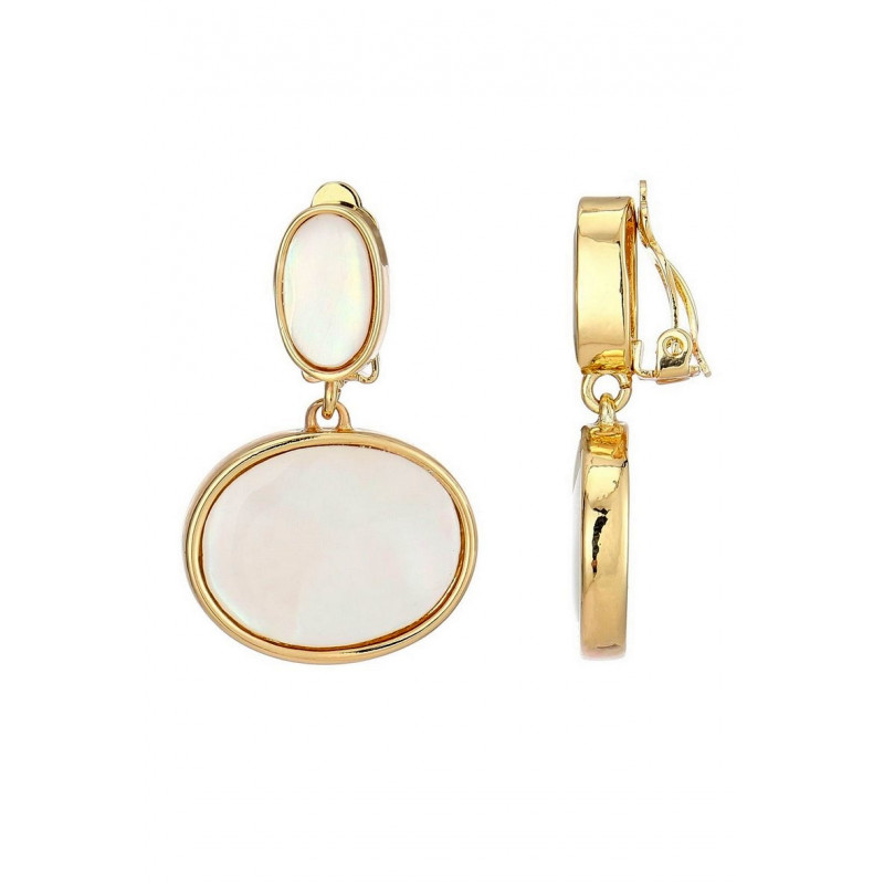 Naour - Boucle d'oreille clip Blanche