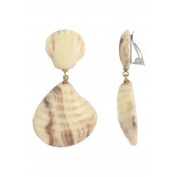 Nabla - Boucle d'oreille clip Blanche