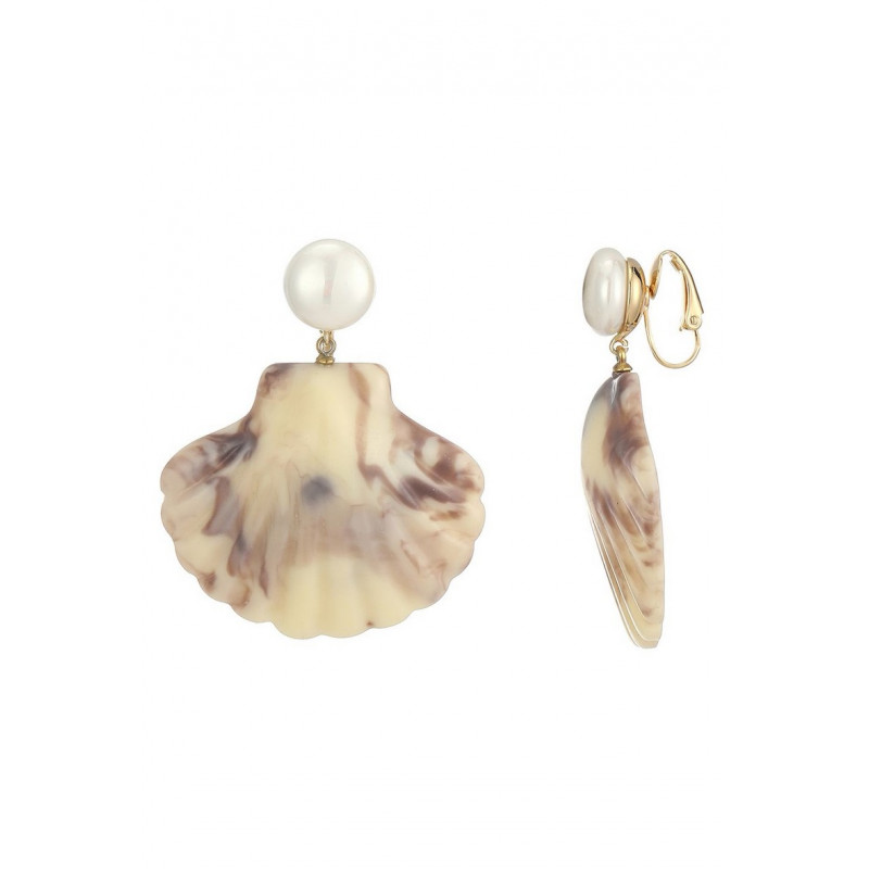 Nessiba - Boucle d'oreille clip Blanche