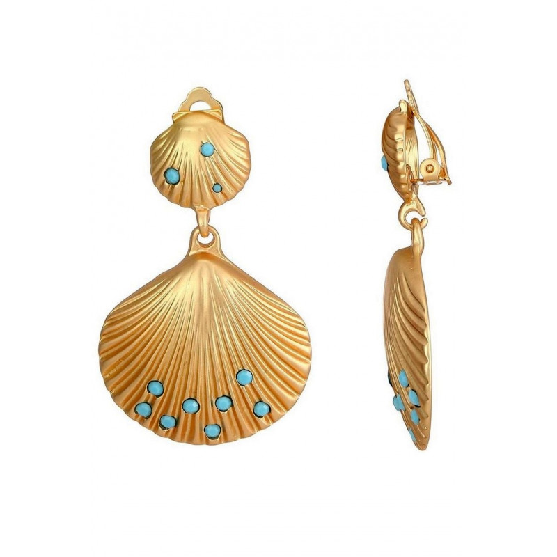 Nibal - Boucle d'oreille clip Dorée