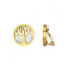 Zakiah - Boucle d'oreille clip acier Dorée