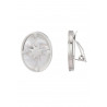 Zakiyya - Boucle d'oreille clip acier Argentée