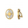 Zakiyya - Boucle d'oreille clip acier Dorée