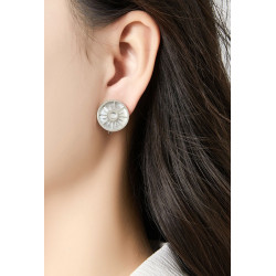 Zandra - Boucle d'oreille clip acier Argentée