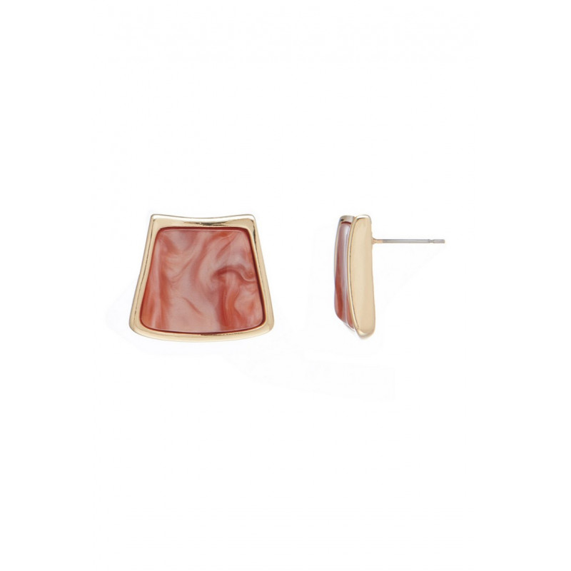 Bluma - Boucle d'oreille tige Corail
