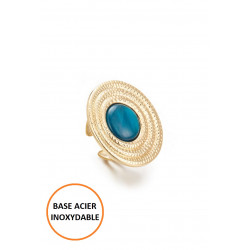 Bopha - Bague réglable Bleue