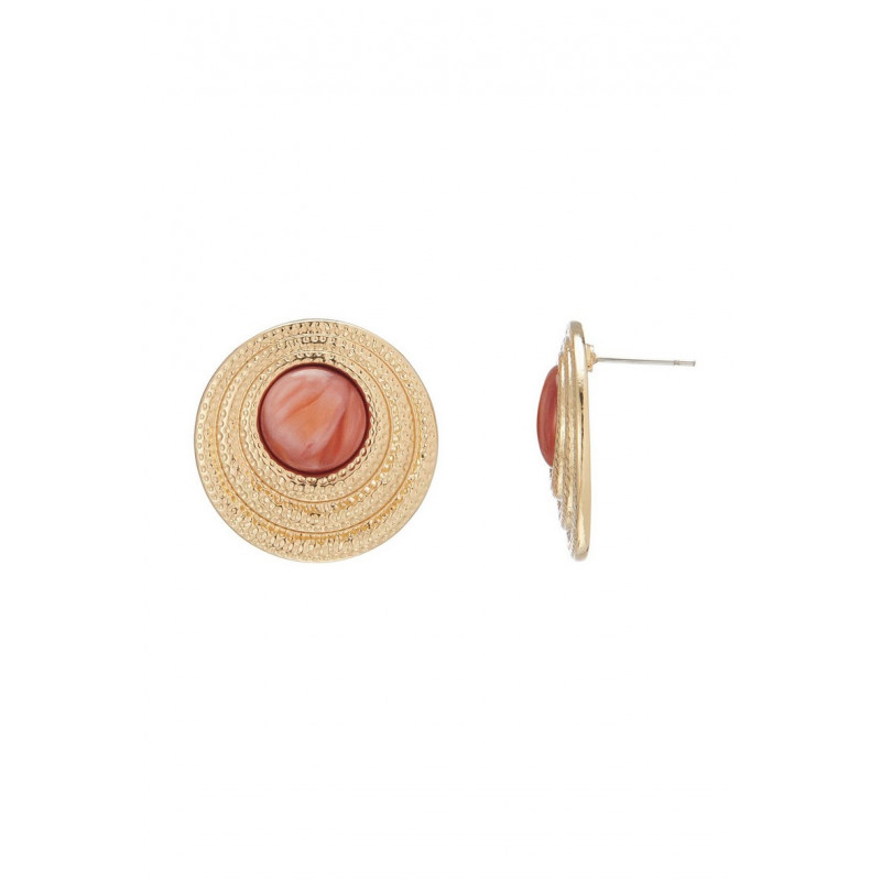 Bopha - Boucle d'oreille tige Orange