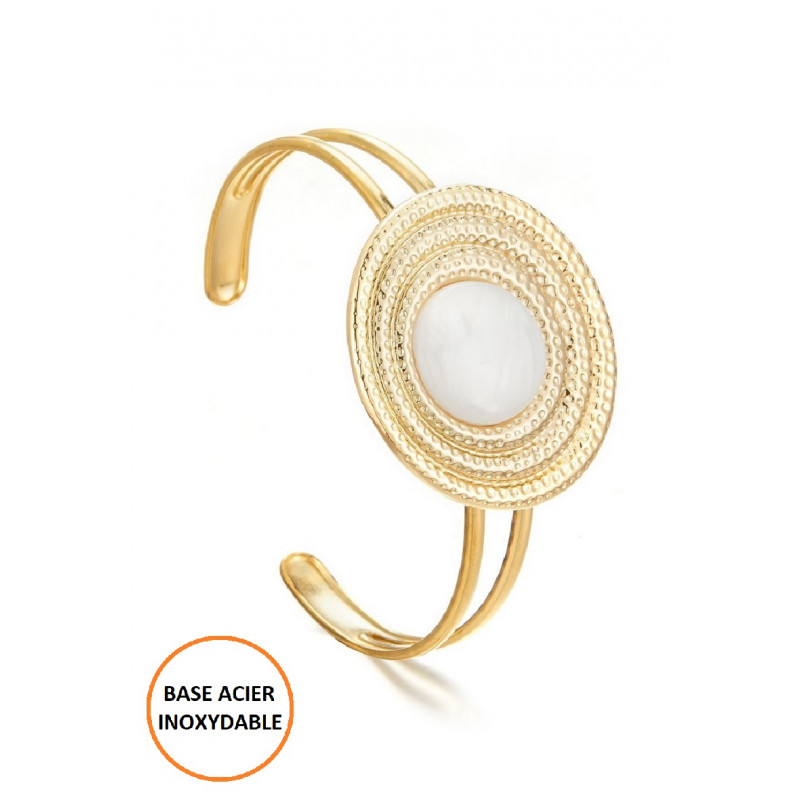 Bopha - Bracelet réglable Blanc