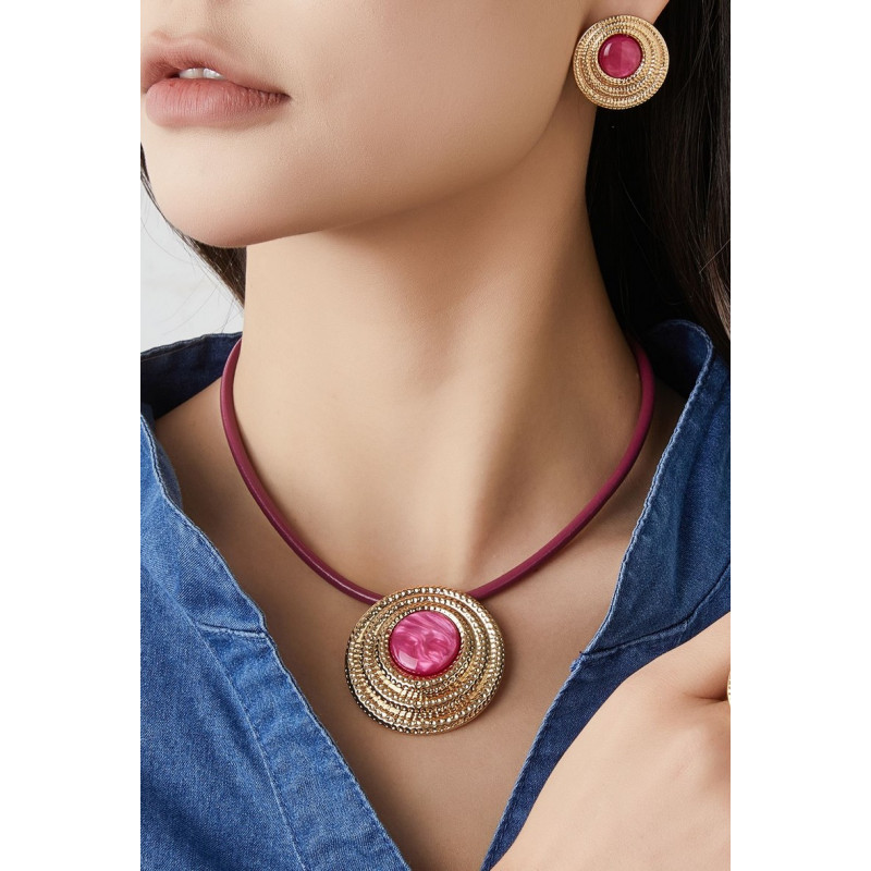 Bopha - Collier Fuchsia