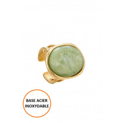 Bounana - Bague élastique Verte