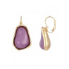 Brune - Boucle d'oreille dormeuse Violette