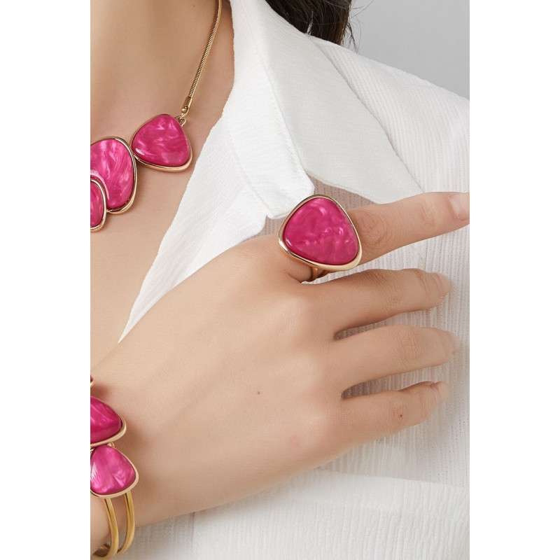 Bounena - Bague réglable Fuchsia