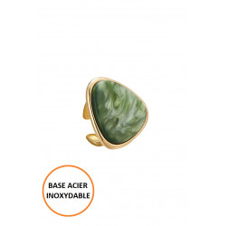 Bounena - Bague réglable Verte