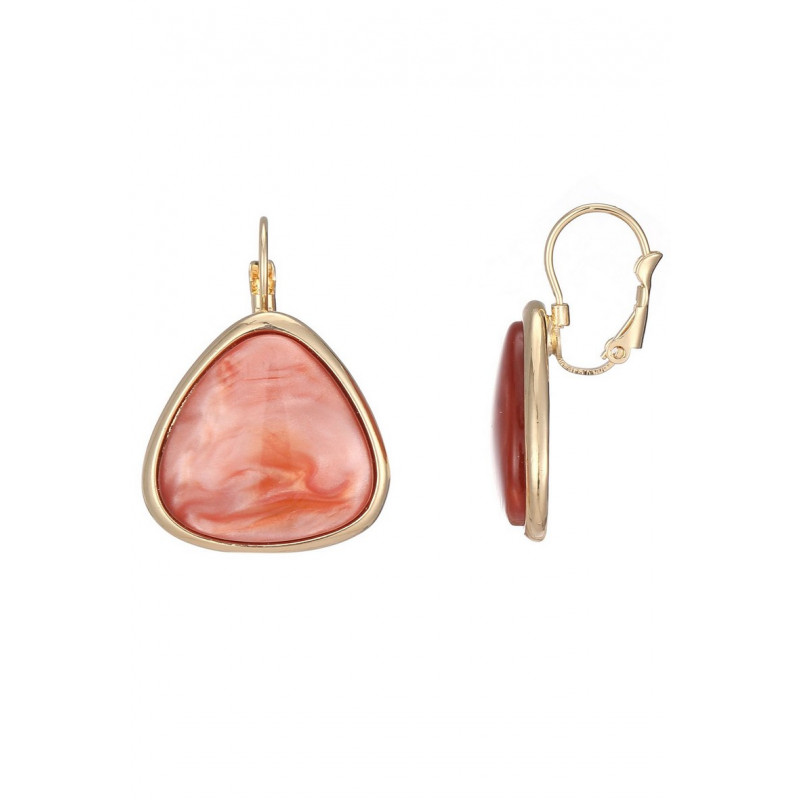 Bounena - Boucle d'oreille dormeuse Saumon