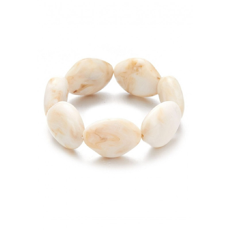 Touma - Bracelet élastique Blanche