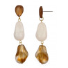 Tapiwa - Boucle d'oreille tige Beige