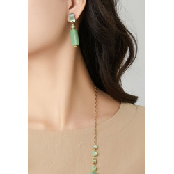 Terhi - Boucle d'oreille tige Blanche