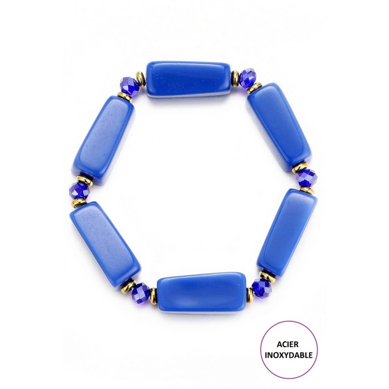 Terhi - Bracelet élastique Bleu