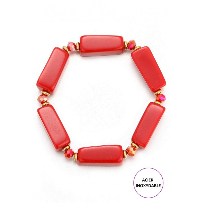 Terhi - Bracelet élastique Rouge