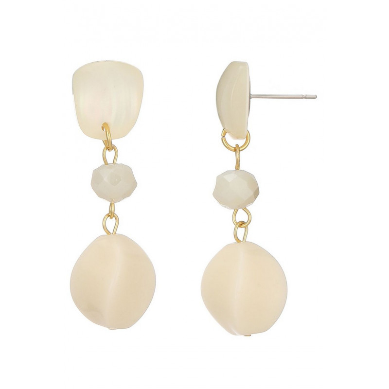 Thema - Boucle d'oreille tige Blanche