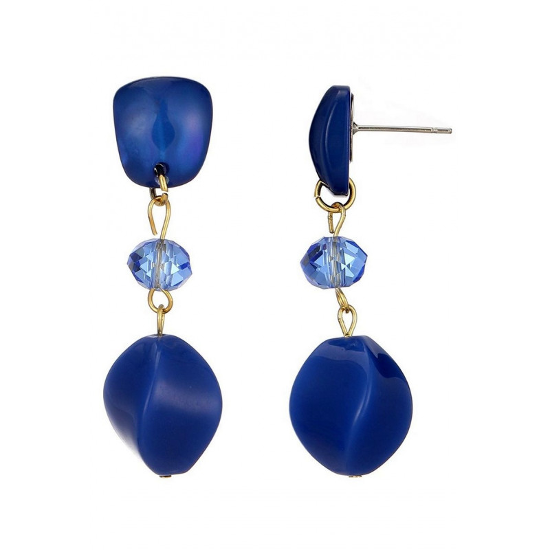 Thema - Boucle d'oreille tige Bleue